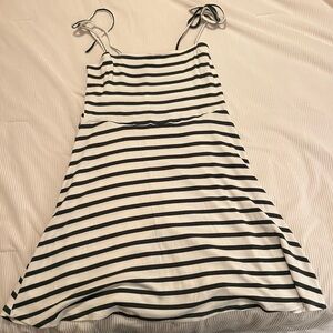 Striped Green and White Dress